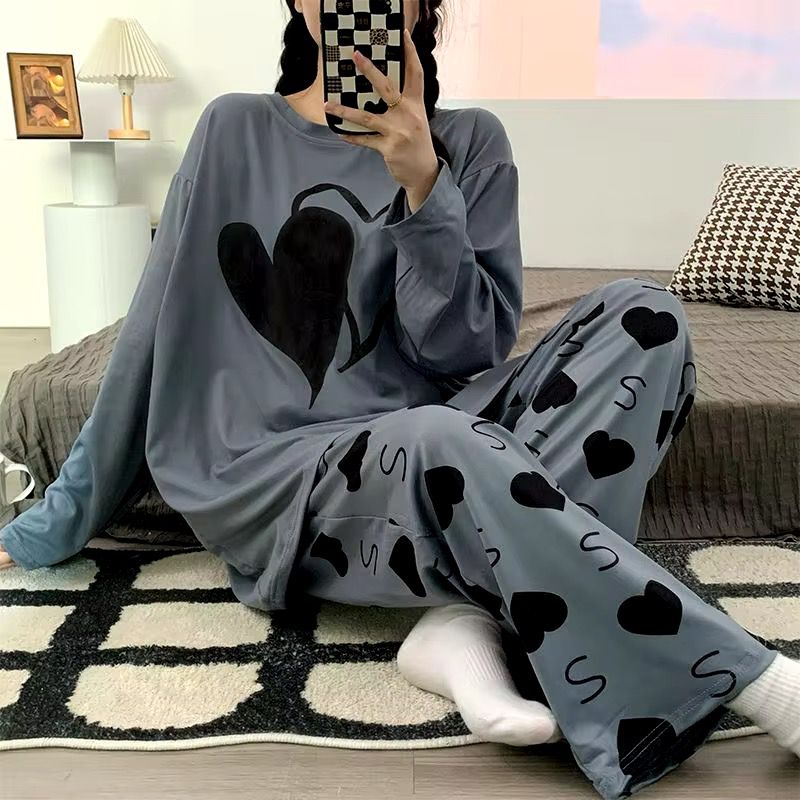 Peach Women Printed Night Suit Set