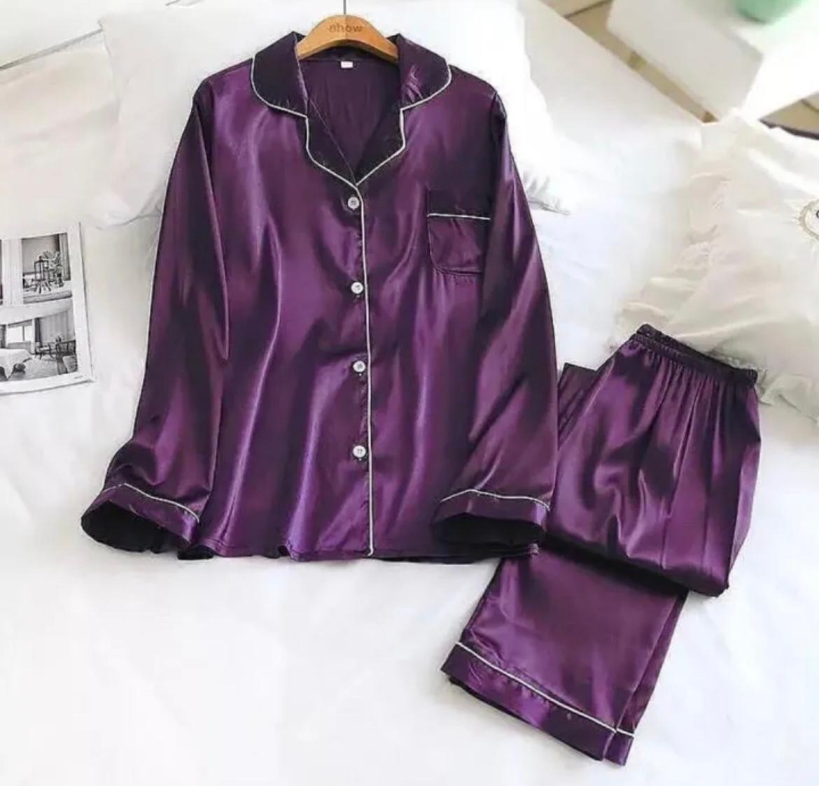 Silk Satin Night Dress For Girls