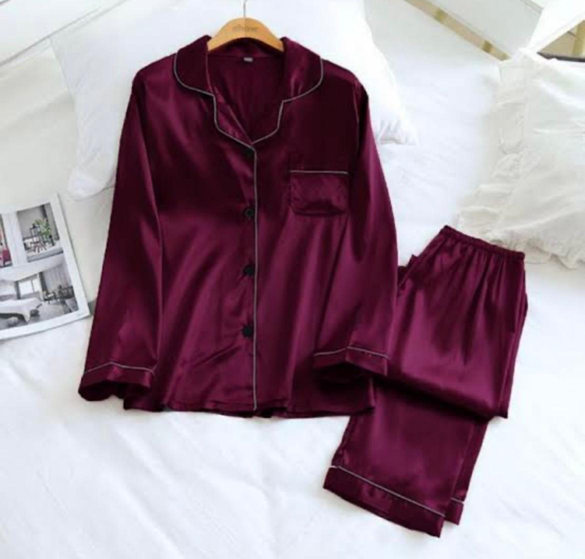 Silk Satin Night Dress For Girls