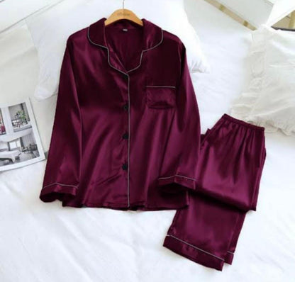 Silk Satin Night Dress For Girls