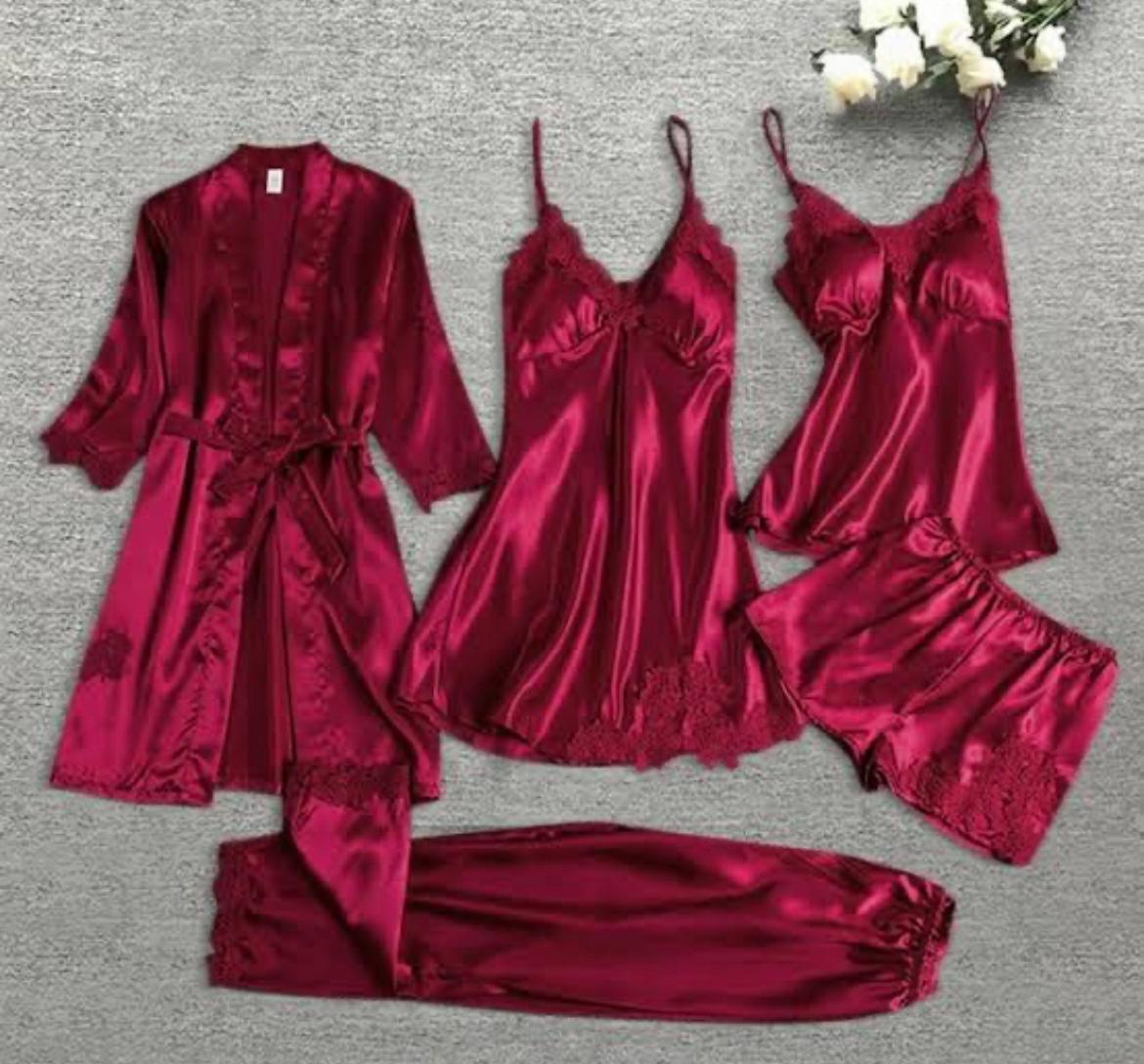 Silk Satin Night Dress For Girls