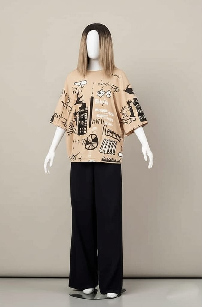 T-Shirt and Trouser Set for Women & Girls