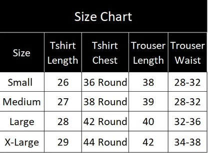 New Trendy Black & White T-shirt & Trouser Printed Tracksuit