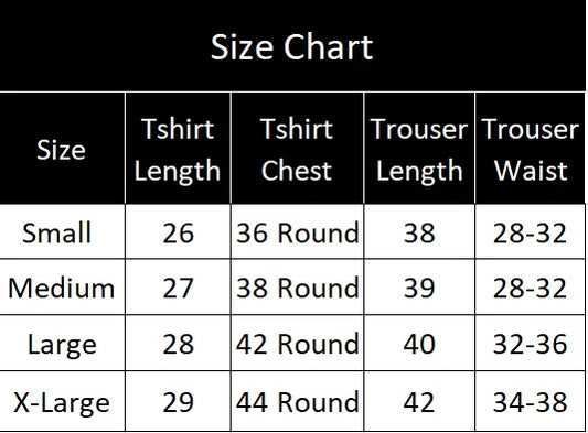 New Trendy Black & White T-shirt & Trouser Printed Tracksuit